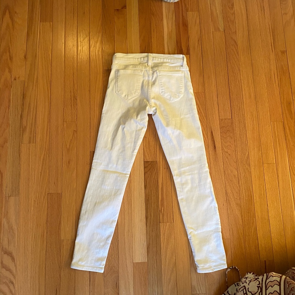 J.Crew 8” Toothpick White Skinny Jeans - Picture 3 of 4